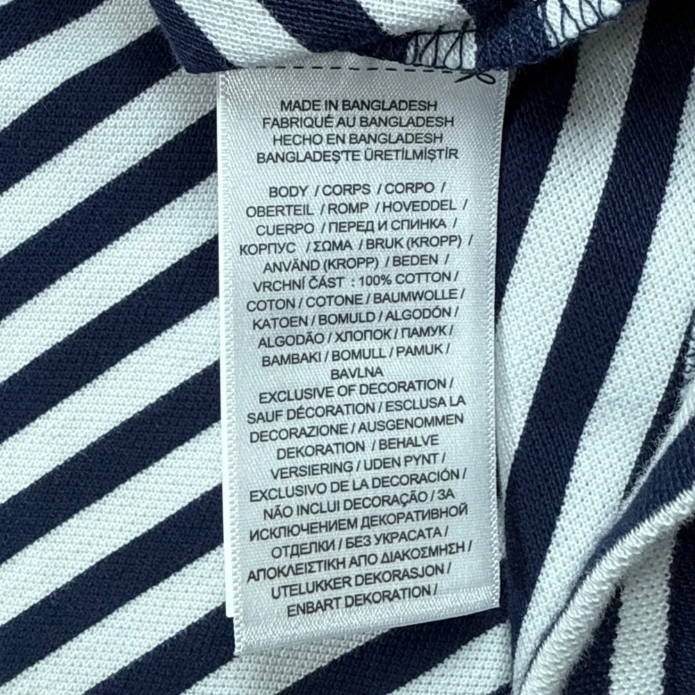 NEW Polo Ralph Lauren Mens 5XB White Navy Striped Short Sleeve Polo Shirt